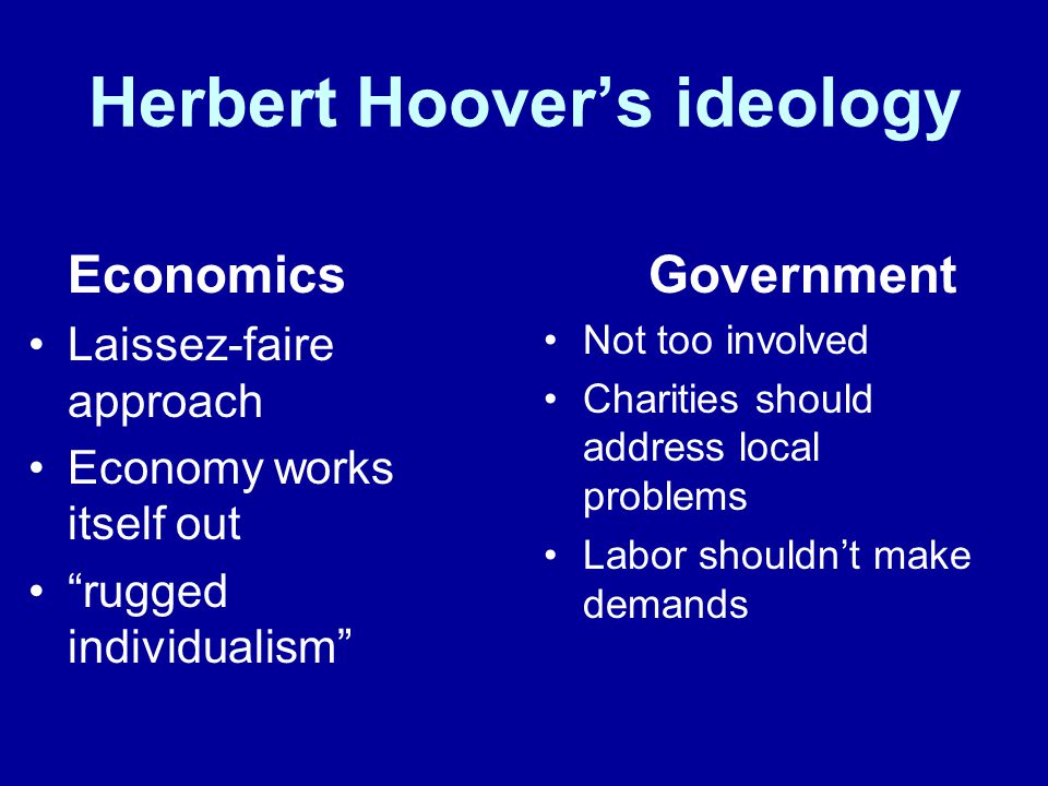 Herbert hoover policies